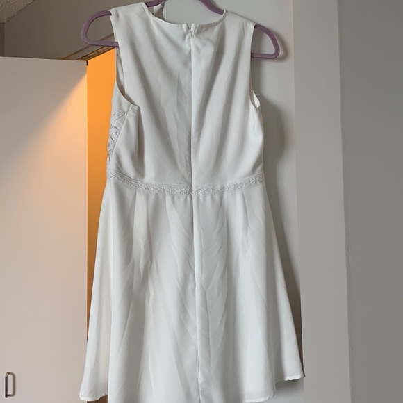Lulus Florentino White Crochet Lace Skater Dress size M - Picture 2 of 3